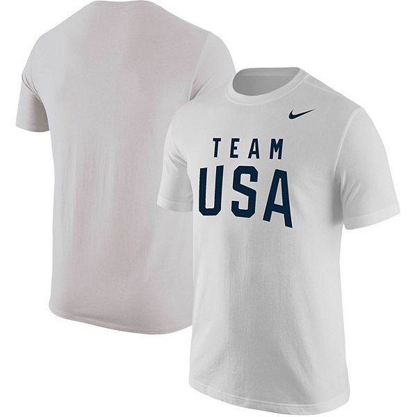 Fateful musician St Men's Nike White Team USA Wordmark Classic Core T-Shirt