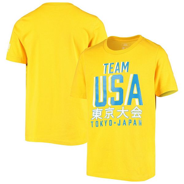 Youth Yellow Team Usa Summer Olympics Road To Tokyo Lining T Shirt