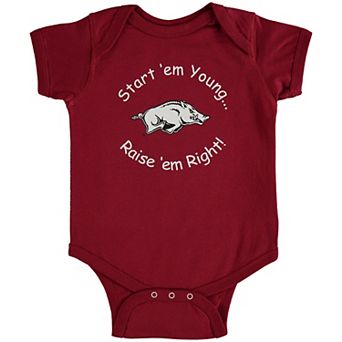 Infant Cardinal Arkansas Razorbacks Start Em Young Bodysuit