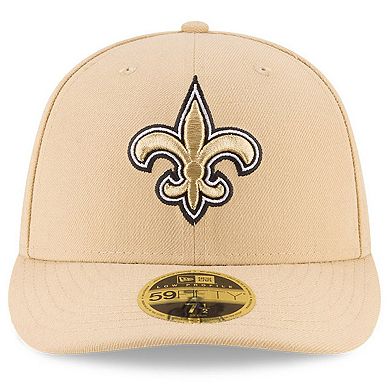 Men's New Era Gold New Orleans Saints Omaha Low Profile 59FIFTY Structured Hat