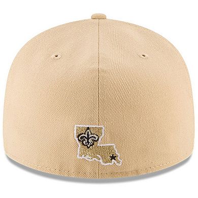 Men's New Era Gold New Orleans Saints Omaha Low Profile 59FIFTY Structured Hat