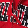 Women's Stadium Athletic Cardinal Ball State Cardinals Arched Name Full-Zip Hoodie