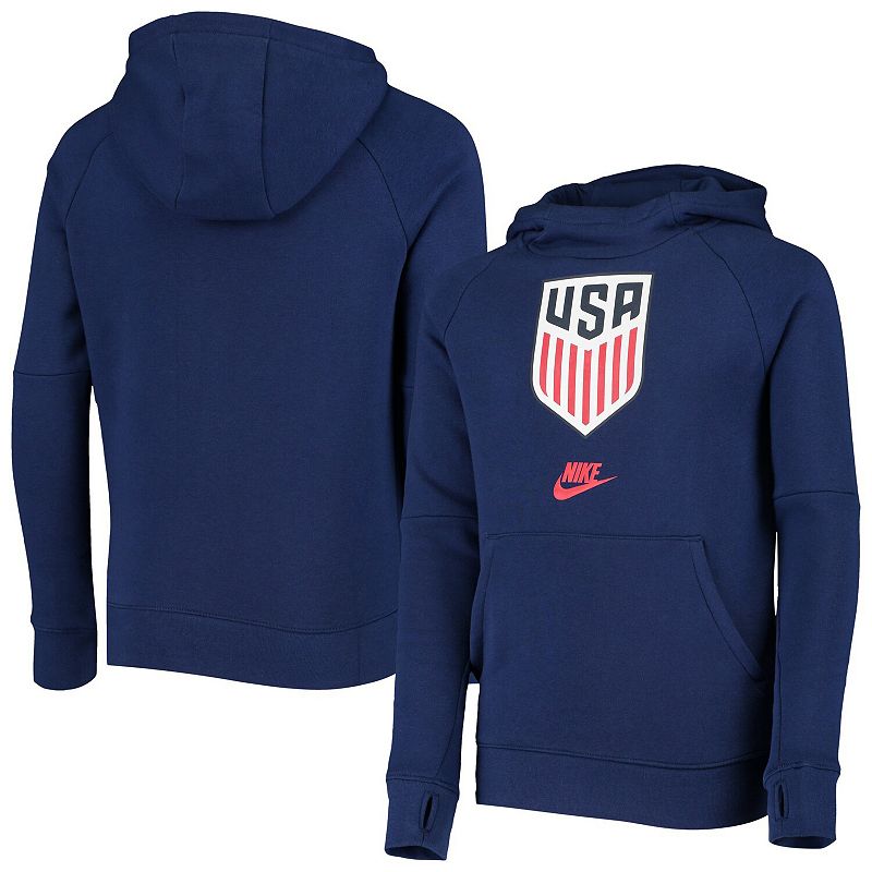 UPC 193654603908 product image for Youth Nike Blue US Soccer Fleece Pullover Hoodie, Boy's, Size: YTH Small | upcitemdb.com