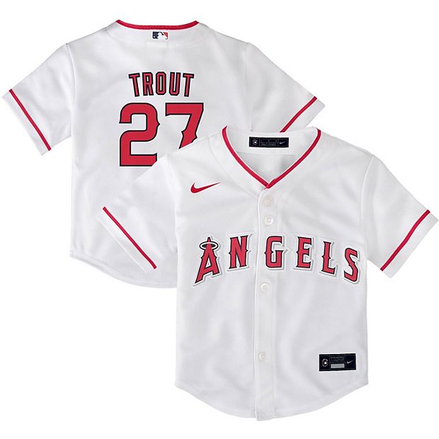 Preschool Nike Mike Trout White Los Angeles Angels Home 2020 Replica Player  Jersey