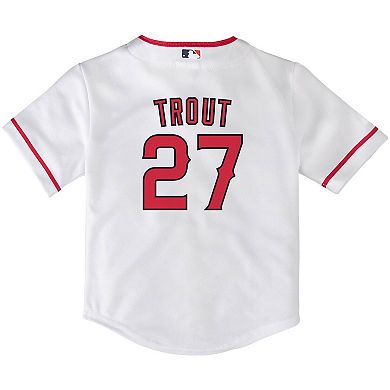 Toddler Nike Mike Trout White Los Angeles Angels Home 2020 Replica Player Jersey