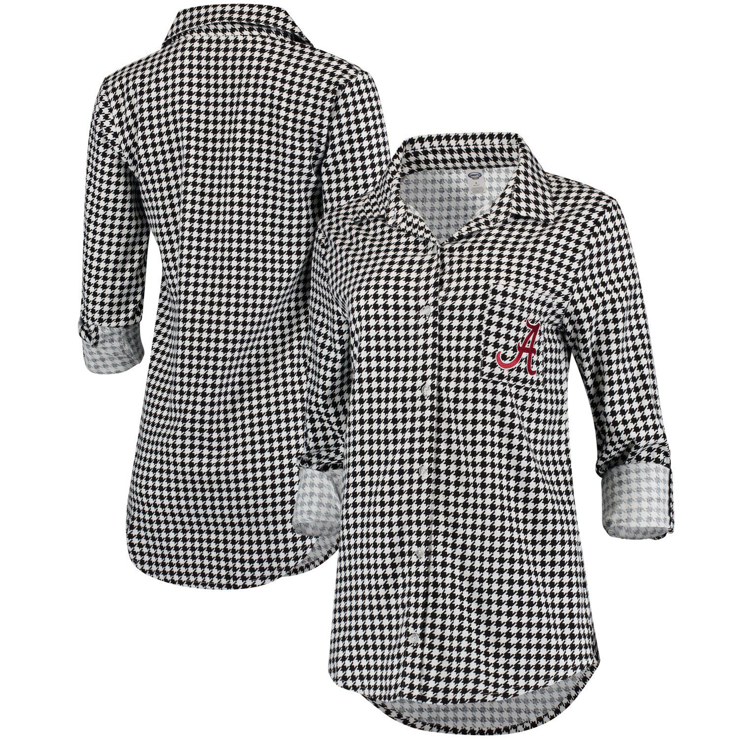 Women's Antigua Navy/Gray Dallas Cowboys Ease Flannel Button-Up