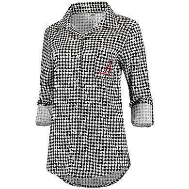 Women's Concepts Sport Houndstooth Alabama Crimson Tide Forge Rayon Flannel Long Sleeve Button-Up Shirt