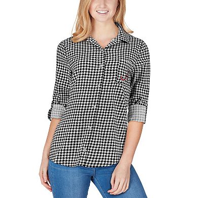 Women's Concepts Sport Houndstooth Alabama Crimson Tide Forge Rayon Flannel Long Sleeve Button-Up Shirt