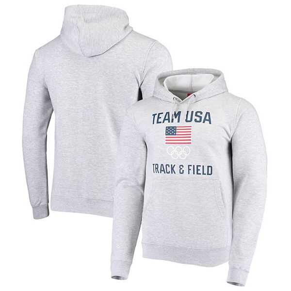 Men's Heathered Gray USA Track & Field Team Flag Training