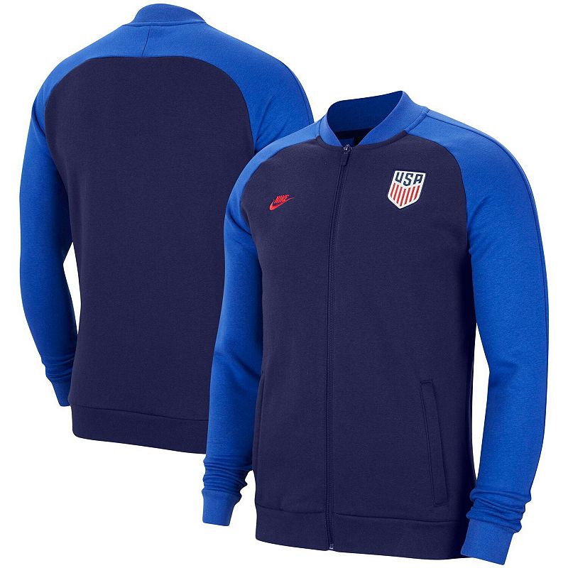 UPC 193654602246 product image for Men's Nike Navy US Soccer Fleece Full-Zip Track Jacket, Size: 2XL, Blue | upcitemdb.com