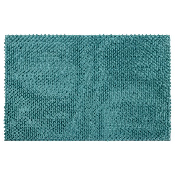 The Big One Border Memory Foam Bath Rug, Blue, 20x32