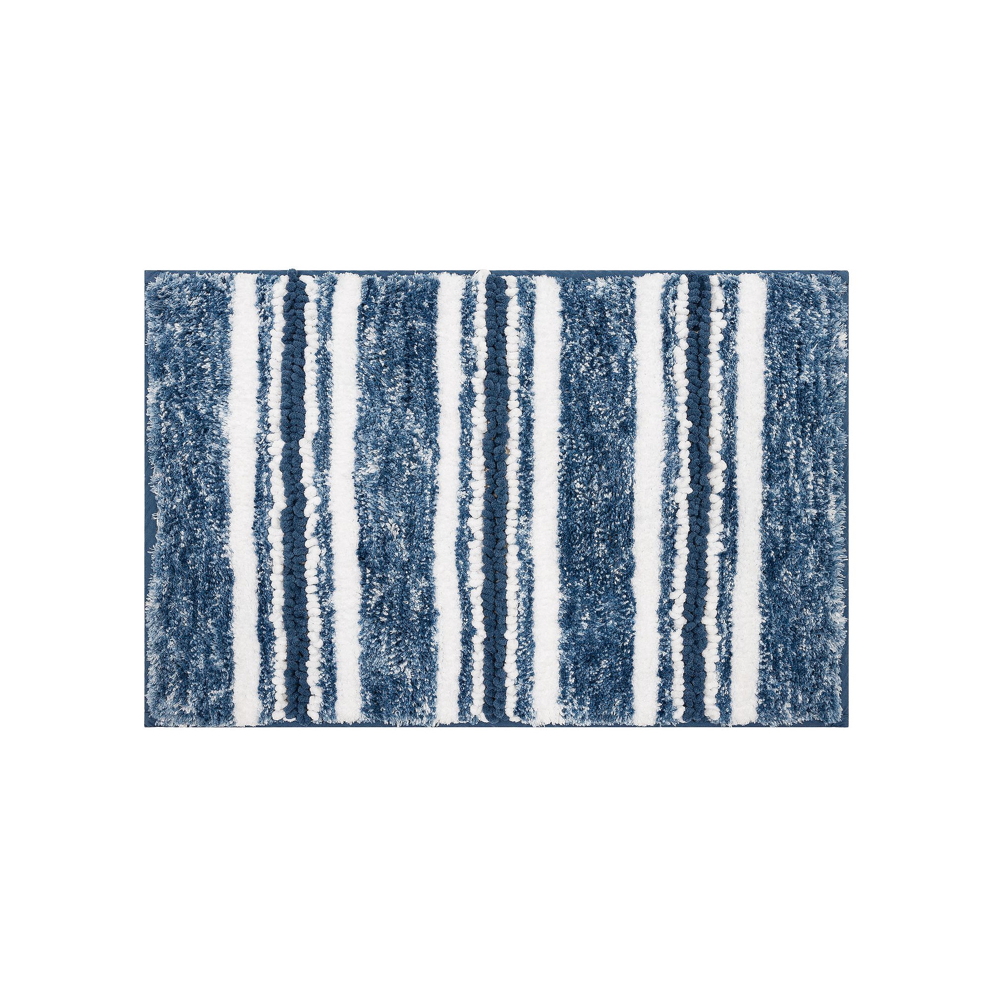 Sonoma Goods For Life® Texture Striped Bath Rug, Grey Blue