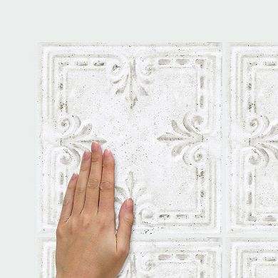 RoomMates White Tin Tile Backsplash P&S Giant DCL