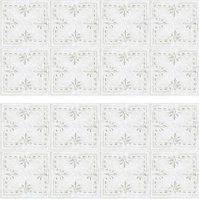RoomMates White Tin Tile Backsplash P&S Giant DCL