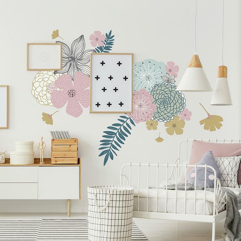 RoomMates Perennial Blooms P&S Giant Wall Decals, Multicolor