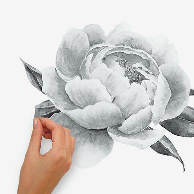 RoomMates Black Peonies Peel & Stick Giant Wall Decals