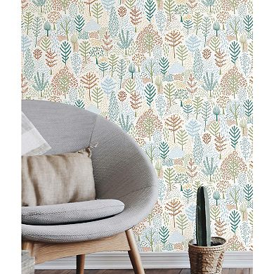 RoomMates Folklore Trees Peel & Stick Wallpaper