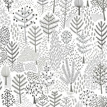 RoomMates Folklore Trees Peel & Stick Wallpaper