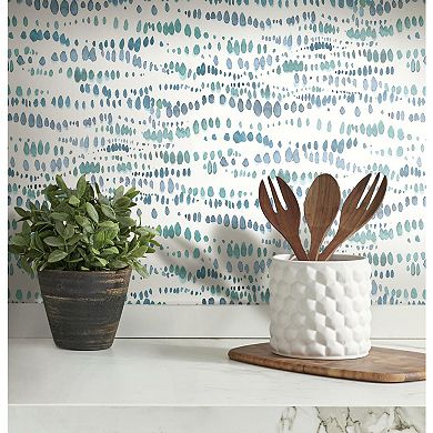 RoomMates Dotted Line Peel & Stick Wallpaper