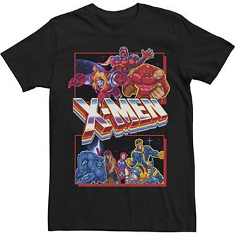 Big & Tall Marvel X-Men Retro Video Game Logo Panels Tee