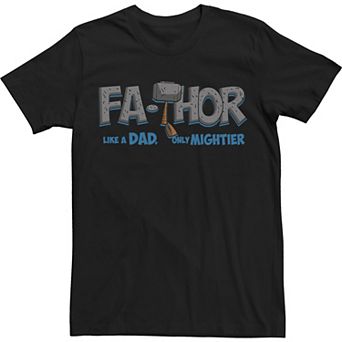 Big & Tall Marvel Fa-Thor Like A Dad Only Mightier Doodle Father's Day Tee
