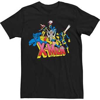 Big & Tall Marvel X Men Group Vintage Logo Tee