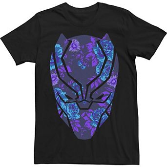 Big & Tall Marvel Avengers Black Panther Floral Mask Tee