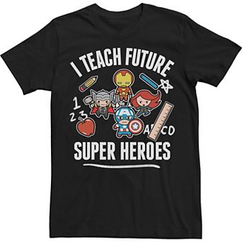 Big & Tall Marvel Avengers Classic I Teach Super Heroes Tee