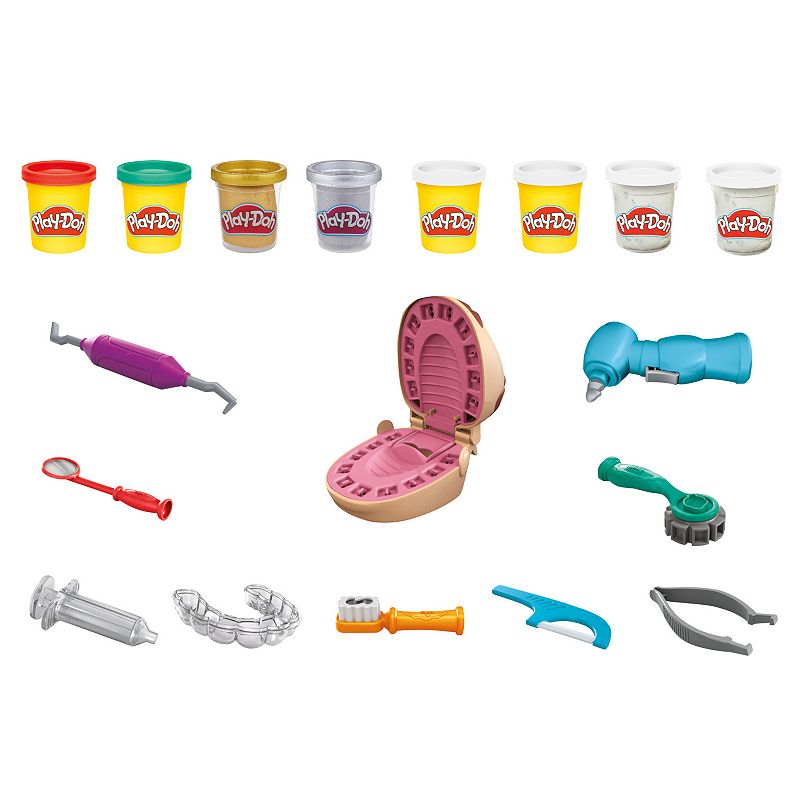 Play-Doh Drill n Fill Dentist Playset, Multicolor