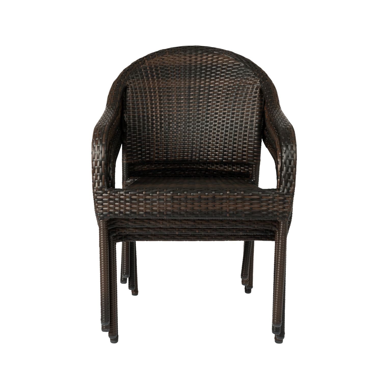 63490 Hodos Cafe Stacking Chais In Mocha All Weathe Wicke
