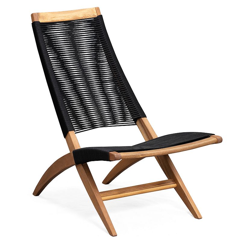 Patio Sense Lisa Indoor / Outdoor Accent Chair, Black