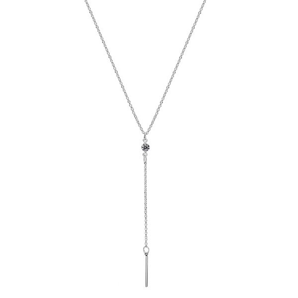 LC Lauren Conrad Silver Tone Cubic Zirconia Necklace