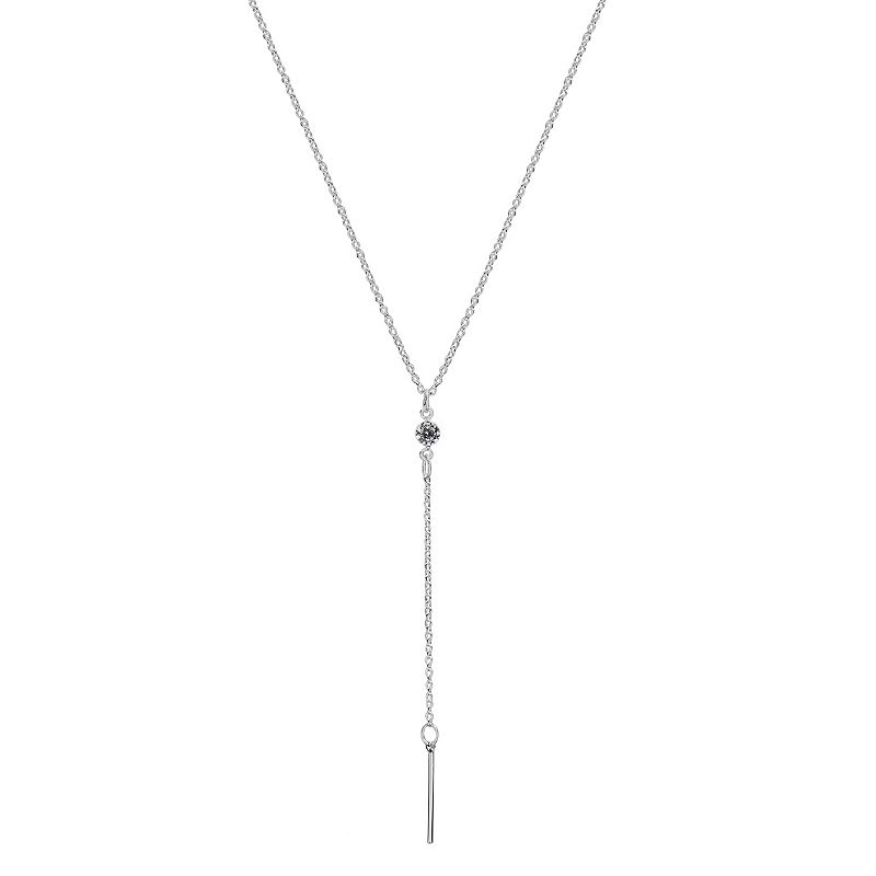 LC Lauren Conrad Silver Tone Cubic Zirconia Necklace, Womens