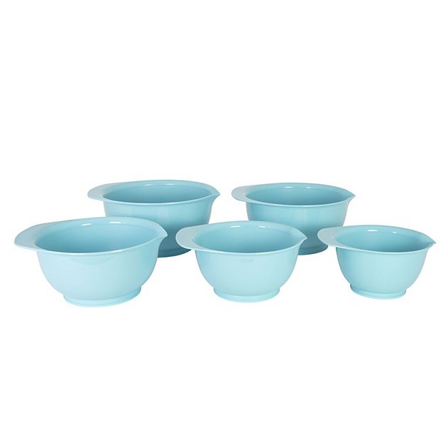 Better Homes & Gardens 3 Piece Ceramic Mixing Bowl Set, Aqua 