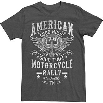 Big & Tall Motorcycle Rally Americana Moto Logo Tee