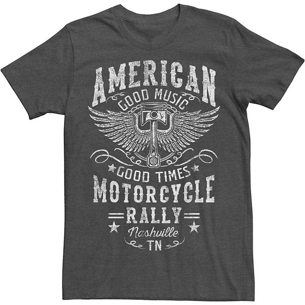 Big & Tall Motorcycle Rally Americana Moto Logo Tee
