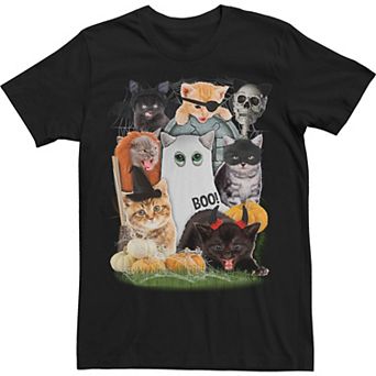 Big & Tall Halloween Cats Holiday Humor Tee