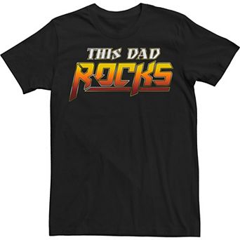 Big & Tall Dad Rocks Family Text Tee