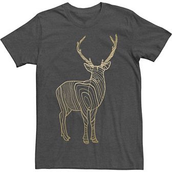 Big & Tall Stag Tree Grain Animal Tee