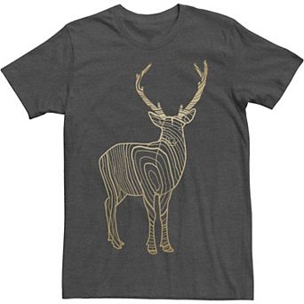 Big & Tall Stag Tree Grain Animal Tee