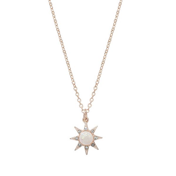 LC Lauren Conrad Rose Gold Tone Starburst Necklace