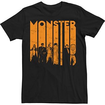 Big & Tall Universal Monsters Letter Group Shot Tee