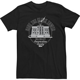 Big & Tall Back To The Future Clock Tower Movie Quote Tee