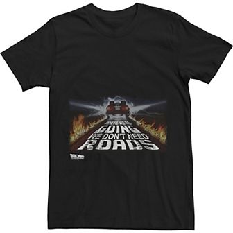 Big & Tall Back To The Future We Don't Need Roads Artsy Tee
