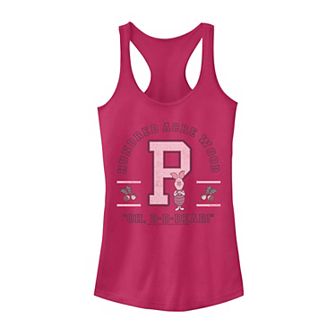 Disney's Winnie The Pooh Piglet Juniors' Collegiate Oh Dear Quote Tank Top