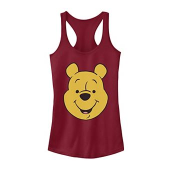 Disney's Winnie The Pooh Juniors' Pooh Bear Large Face Tank Top