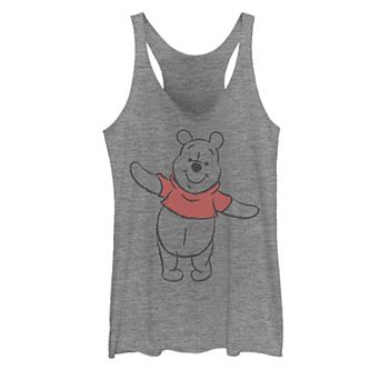 Disney's Winnie The Pooh Art Bear Sketch Juniors' Tank Top