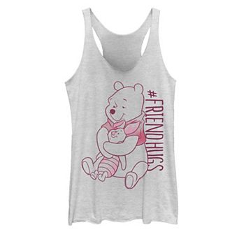 Disney's Winnie The Pooh Piglet Pooh Juniors' Friend Hugs Tank Top