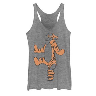 Disney's Winnie The Pooh Tigger Art Sketch Juniors' Racerback Tank Top
