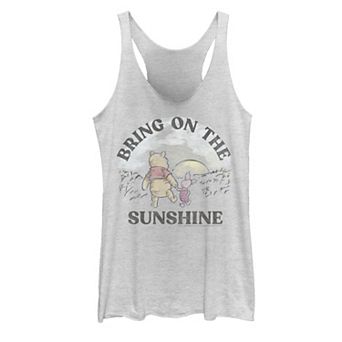 Disney's Winnie The Pooh Piglet And Pooh Bring On The Sunshine Juniors' Racerback Tank Top